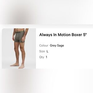 LULULEMON Always in Motion 5” Boxers
